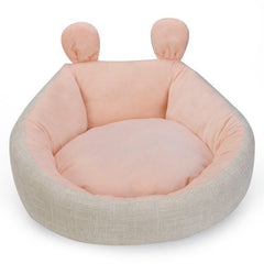 Dog Cat Bed Mat Cute Rabbit Ear Shape Pet Nest Soft Comfortable Sofa Warm Cushion Washable Pets Sleeping House for Dogs Cats