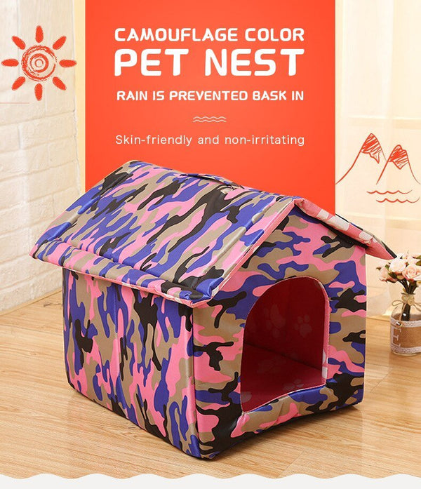Dog House Outdoor Waterproof Pet Bed House Tent Chew Proof Indoor Kennel Warm Comfortable Pets Cave for Small Medium Dogs Cats - Vimost Shop