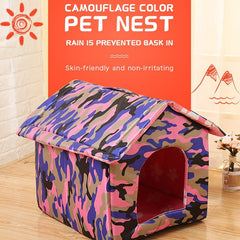 Dog House Outdoor Waterproof Pet Bed House Tent Chew Proof Indoor Kennel Warm Comfortable Pets Cave for Small Medium Dogs Cats