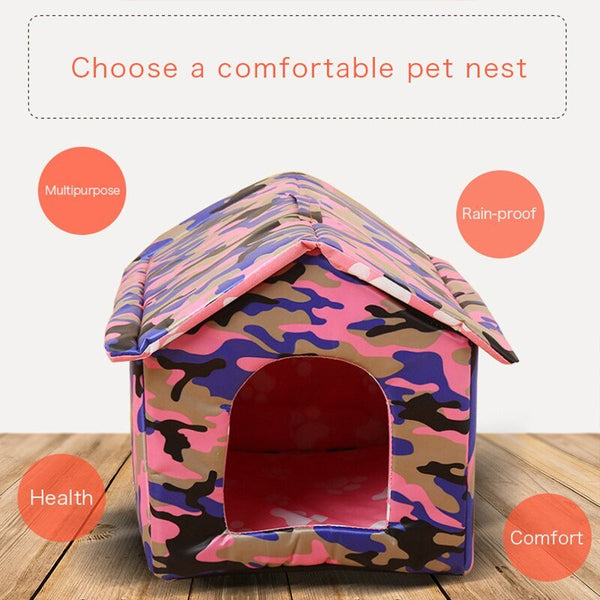 Dog House Outdoor Waterproof Pet Bed House Tent Chew Proof Indoor Kennel Warm Comfortable Pets Cave for Small Medium Dogs Cats - Vimost Shop
