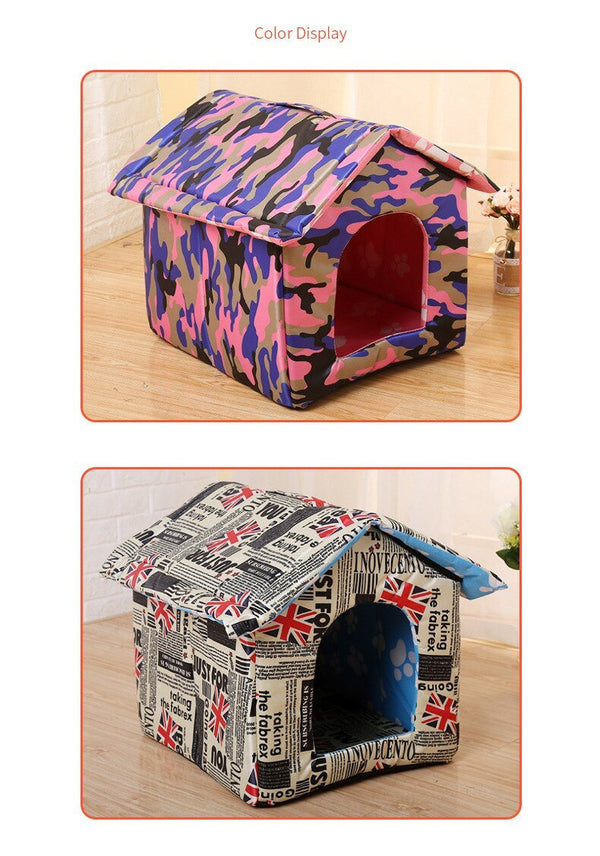 Dog House Outdoor Waterproof Pet Bed House Tent Chew Proof Indoor Kennel Warm Comfortable Pets Cave for Small Medium Dogs Cats - Vimost Shop