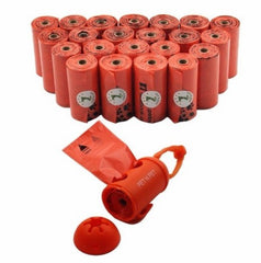 Dog Poop Bags Earth-Friendly 1080 Counts Large Orange Cat Waste Bags Unscented 60 Rolls (Refill Bags) Garbage Bag