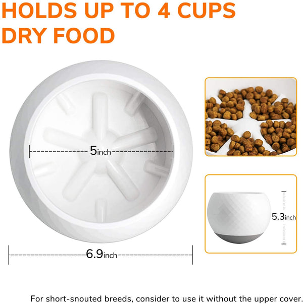Dog Slow Feeder Bowl Wobbler Toy for Small Medium Dogs Cats Interactive Feeder Toy Tumbler Anti-Choking Pet Feeding Food Bowls - Vimost Shop
