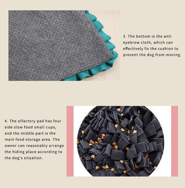 Dog Sniffing Mat Pet Slow Feeding Pad Dog Puzzle Toy Interactive Game Training Foraging Blanket Snack Feeding Mat Pets Supplies - Vimost Shop