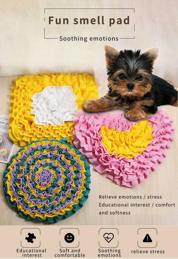 Dog Sniffing Mat Pet Slow Feeding Pad Dog Puzzle Toy Interactive Game Training Foraging Blanket Snack Feeding Mat Pets Supplies - Vimost Shop