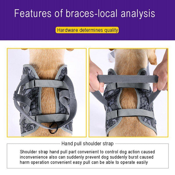Dog Soft Adjustable Harness Pet Large Dog Walk Out Harness Vest for Medium Dog Chest Strap Dog Harness Pets Accessories - Vimost Shop