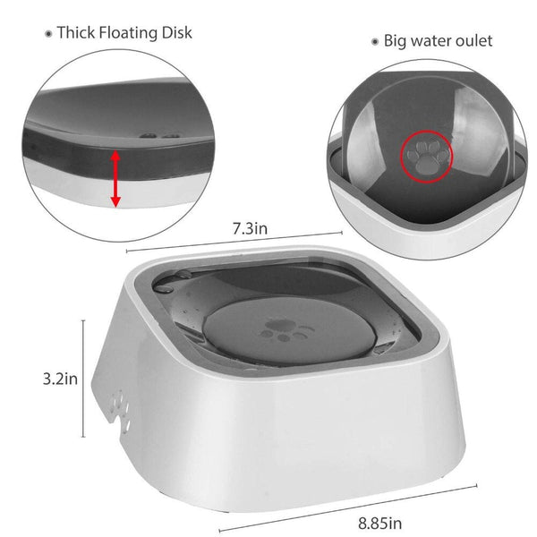 Dog Water Bowl Portable Large Capacity Splash Proof Vehicle Carried Water Feeder Floating Bowl Durable Drinking Dish For Dog Cat - Vimost Shop