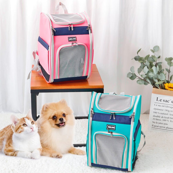 Double Shoulder Dog Cat Carrier Mesh Breathable Puppy Kitten Backpack Outdoor Travel Bag for Small Dogs Portable Cats Bag - Vimost Shop