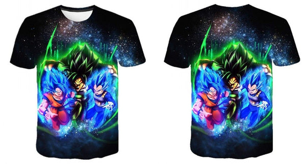Dragon Ball DBZ Bulma Super Saiyan Vegeta 3d print Kids Goku T shirt Japan Anime Tshirts - Vimost Shop