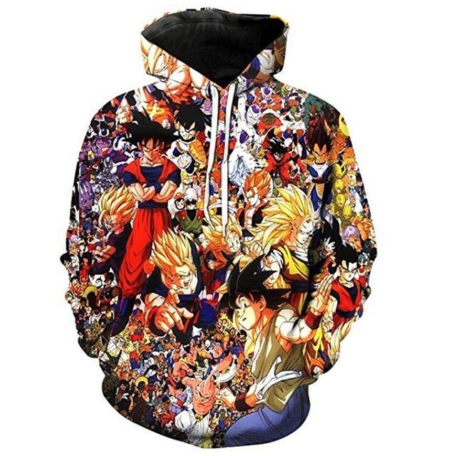 Dragon Ball Z Goku Anime 3D Print Hoodies Sweatshirts Harajuku Cartoon Hooded Women/Men long sleeve hip hop streetwear Clothes - Vimost Shop
