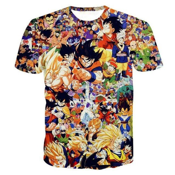 Dragon Ball Z T Shirts Mens Summer 3D Print Super Saiyan Goku Black Zamasu Vegeta Dragonball Casual Tee Shirt tops Tee - Vimost Shop