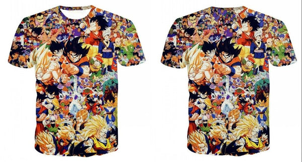 Dragon Ball Z T Shirts Mens Summer 3D Print Super Saiyan Goku Black Zamasu Vegeta Dragonball Casual Tee Shirt tops Tee - Vimost Shop
