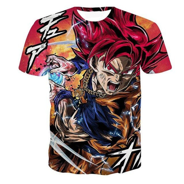 Dragon Ball Z Ultra Instinct God Son Goku Super Saiyan Men Tshirt 3D Printed Summer O-Neck Daily Casual Funny T shirt Plus Size - Vimost Shop