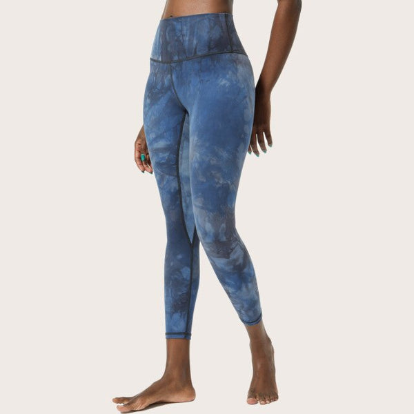 DREAM TIE DYE Naked Feel Sport Workout Tights Yoga Pants Women Squat Proof Gym Fitness Athletic 7/8 Length Leggings - Vimost Shop