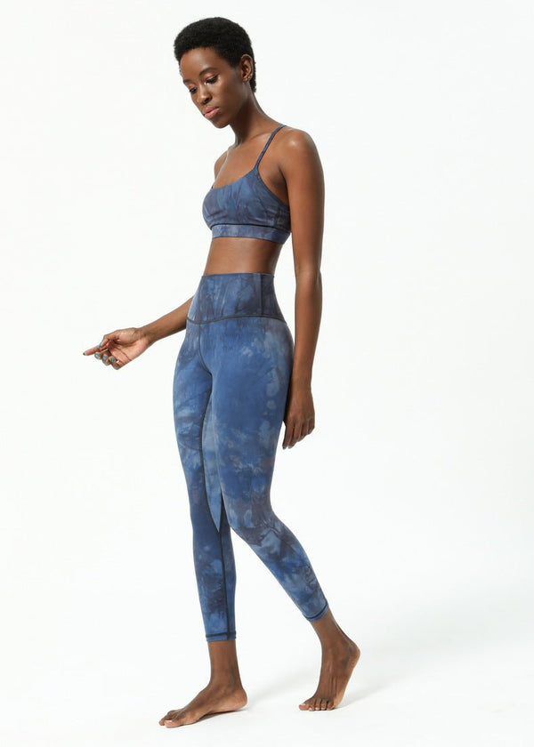 DREAM TIE DYE Naked Feel Sport Workout Tights Yoga Pants Women Squat Proof Gym Fitness Athletic 7/8 Length Leggings - Vimost Shop