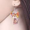 Drop Cat Acrylic Earrings Big Long Dangle Earring Fashion Jewelry For Women Girl New Style Cute Animal Accessories - Vimost Shop