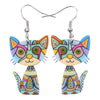 Drop Cat Acrylic Earrings Big Long Dangle Earring Fashion Jewelry For Women Girl New Style Cute Animal Accessories - Vimost Shop