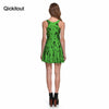 Drop Ship Fashion Women Digital Printing THE RIDDLER REVERSIBLE SKATER DRESS Vestidos Roupas Femininas Saias - Vimost Shop