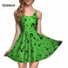 Drop Ship Fashion Women Digital Printing THE RIDDLER REVERSIBLE SKATER DRESS Vestidos Roupas Femininas Saias - Vimost Shop