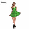 Drop Ship Fashion Women Digital Printing THE RIDDLER REVERSIBLE SKATER DRESS Vestidos Roupas Femininas Saias - Vimost Shop