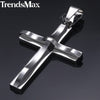 Dropshipping Cross Pendant Necklace For Men Black Gold Silver color Stainless Steel Pendant Necklace Men Hip Hop Jewelry - Vimost Shop