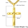 Dropshipping Cross Pendant Necklace For Men Black Gold Silver color Stainless Steel Pendant Necklace Men Hip Hop Jewelry - Vimost Shop