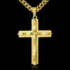 Dropshipping Cross Pendant Necklace For Men Black Gold Silver color Stainless Steel Pendant Necklace Men Hip Hop Jewelry - Vimost Shop