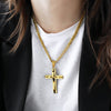 Dropshipping Cross Pendant Necklace For Men Black Gold Silver color Stainless Steel Pendant Necklace Men Hip Hop Jewelry - Vimost Shop