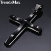 Dropshipping Cross Pendant Necklace For Men Black Gold Silver color Stainless Steel Pendant Necklace Men Hip Hop Jewelry - Vimost Shop