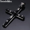 Dropshipping Cross Pendant Necklace For Men Black Gold Silver color Stainless Steel Pendant Necklace Men Hip Hop Jewelry - Vimost Shop