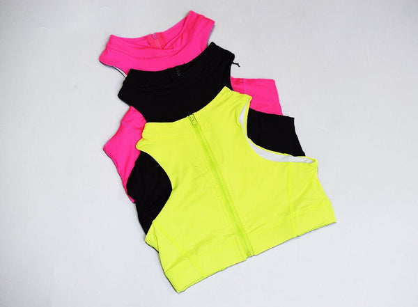 Dry Fit Sportswear Woman Gym Vest Leggings Fitness Suit Female Solid Workout Sets for Women Fluorescent Green Pink - Vimost Shop