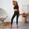 Dry Fit Sportswear Woman Gym Vest Leggings Fitness Suit Female Solid Workout Sets for Women Fluorescent Green Pink - Vimost Shop