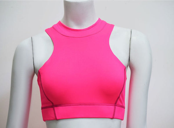 Dry Fit Sportswear Woman Gym Vest Leggings Fitness Suit Female Solid Workout Sets for Women Fluorescent Green Pink - Vimost Shop