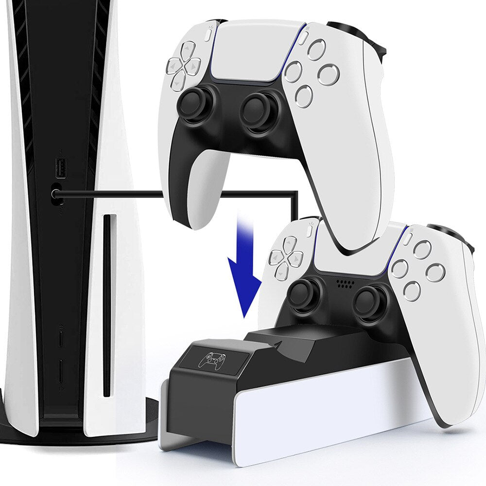 Dual Charging Dock for PlayStation5 Wireless Controller Station for PS5 Joystick Gamepad Fast Charger with Usb Plug - Vimost Shop