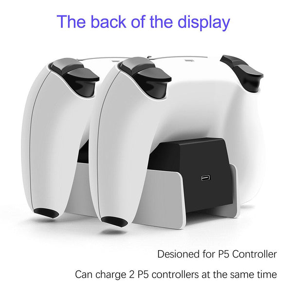 Dual Charging Dock for PlayStation5 Wireless Controller Station for PS5 Joystick Gamepad Fast Charger with Usb Plug - Vimost Shop