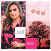 Dubai Gold Jewelry Sets for Women Accessories Tree of Life Charm Earrings Necklace Set with Pink Crystal from Swarovski - Vimost Shop
