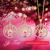 Dubai Gold Jewelry Sets for Women Accessories Tree of Life Charm Earrings Necklace Set with Pink Crystal from Swarovski - Vimost Shop