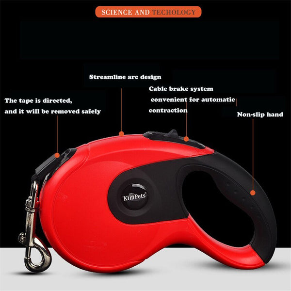 Durable Pet Dog Leash Automatic Retractable Nylon Pets Traction Rope Flexible Extending Walking Leash Belt for Small Medium Dogs - Vimost Shop