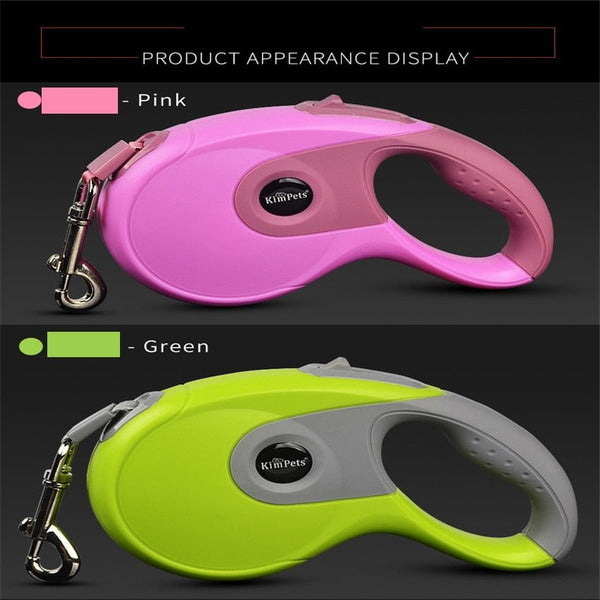 Durable Pet Dog Leash Automatic Retractable Nylon Pets Traction Rope Flexible Extending Walking Leash Belt for Small Medium Dogs - Vimost Shop