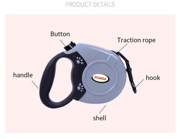 Durable Pet Dog Leash Rope Automatic Retractable Pet Walking Traction Rope Flexible Extending Lead Belt for Dogs Cats Pets Leash - Vimost Shop