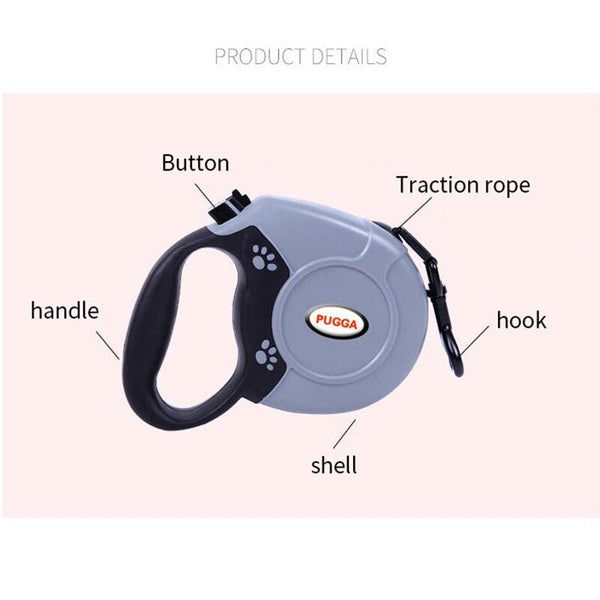 Durable Pet Dog Leash Rope Automatic Retractable Pet Walking Traction Rope Flexible Extending Lead Belt for Dogs Cats Pets Leash - Vimost Shop