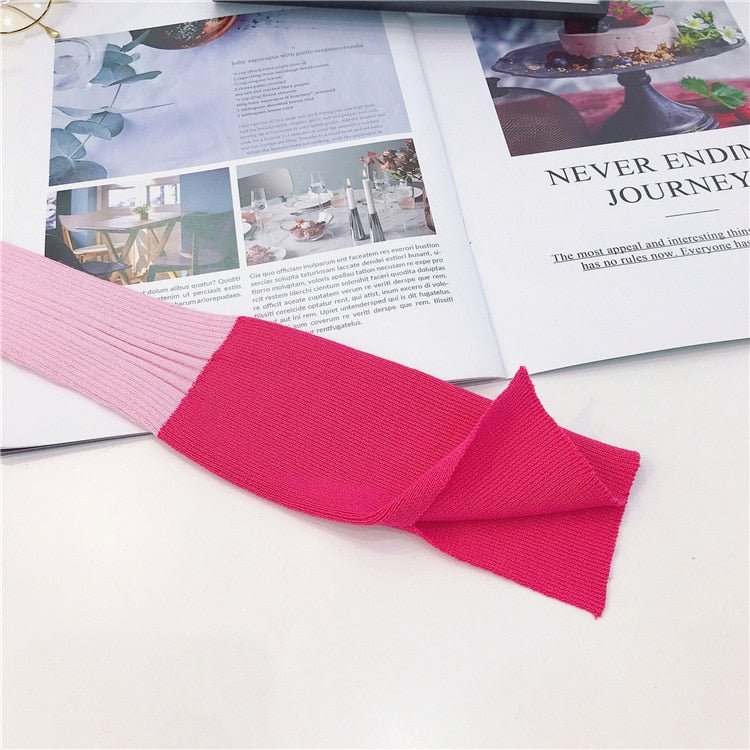 E Girl Spring Knit Cardigan Slim Patchwork Basic Women Jacket Y2K Preppy Style Short Coat Sweater Elastic Thin Knitwear - Vimost Shop