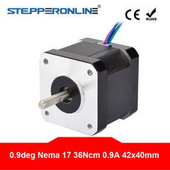 0.9 Degree Nema 17 Stepper Motor 36Ncm (51oz.in) 0.9A 4-lead 40mm Length for DIY 3D Printer CNC Robot