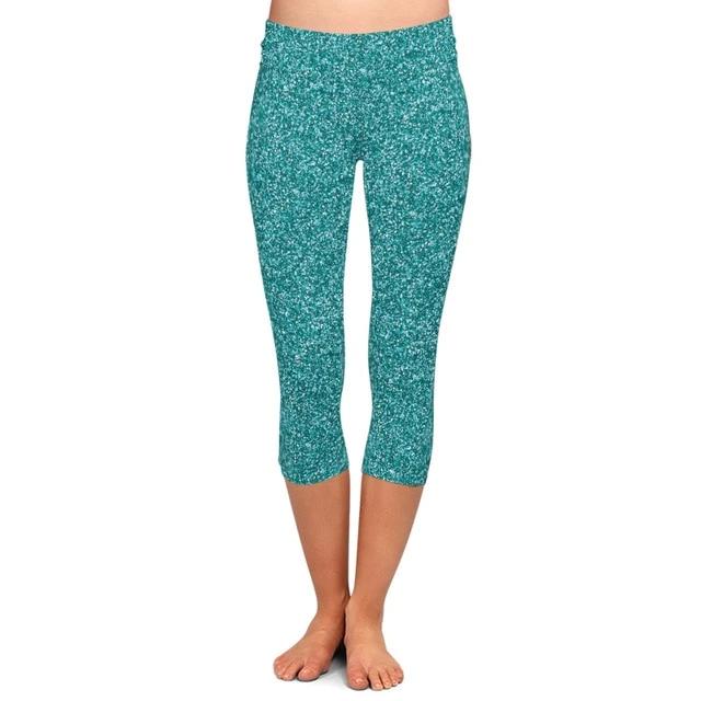 Summer Fashion Color Women 3d Galaxy Digital Print High Waist Capri Leggings Elastic Trouser Casual Leggings | Vimost Shop.