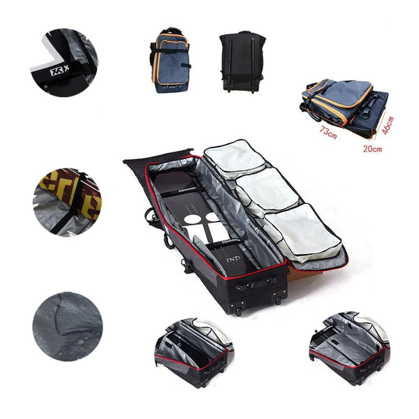 Roller Snowboard Bag with Wheels Adjustable Length for Air Travel - Extra Long/Wide/Deep,Waterpeoof - with ABS Protection | Vimost Shop.