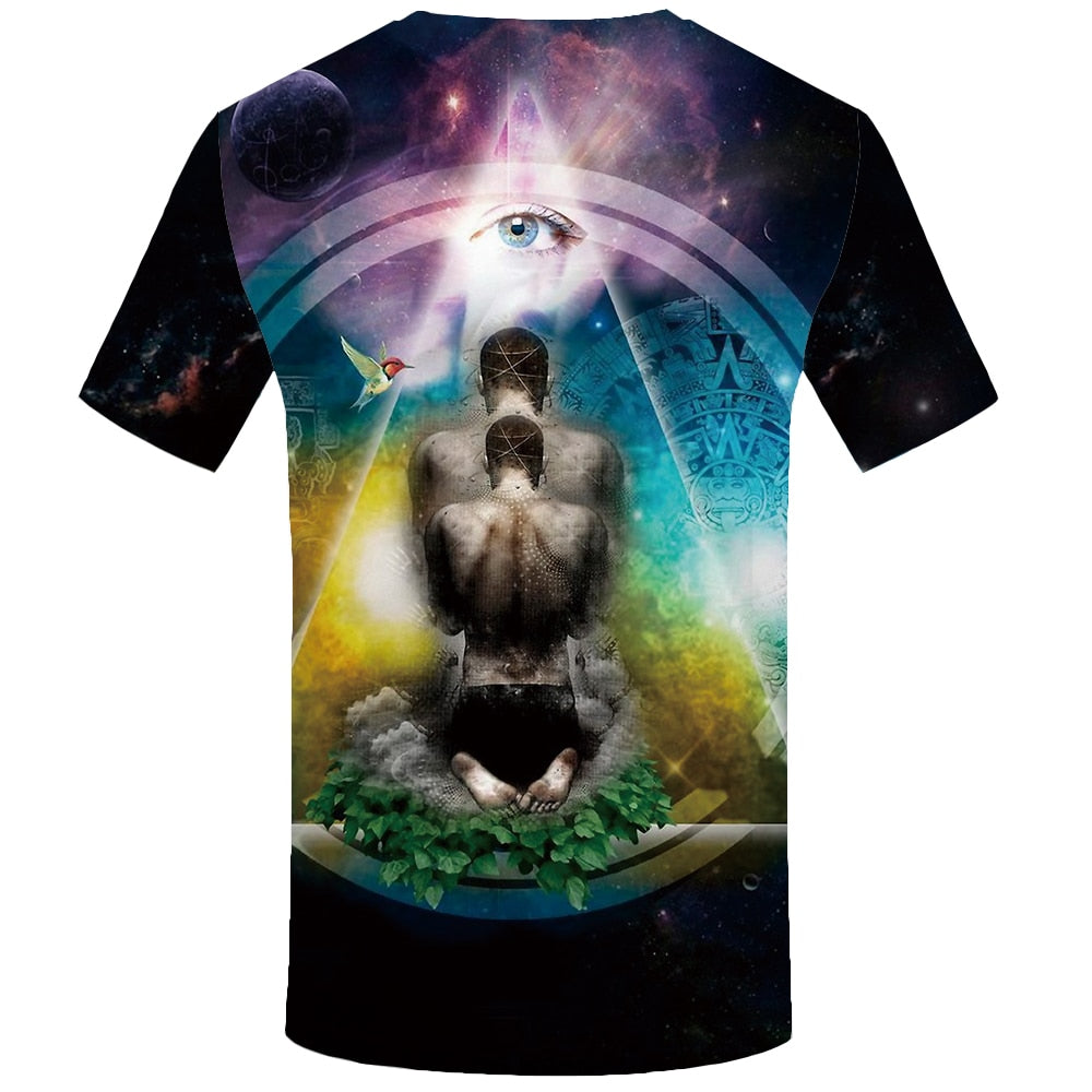 3d Tshirt Buddha T shirt Men Meditation Tshirt Printed Galaxy Space Anime Clothes Psychedelic Tshirts Casual Art T-shirts 3d | Vimost Shop.