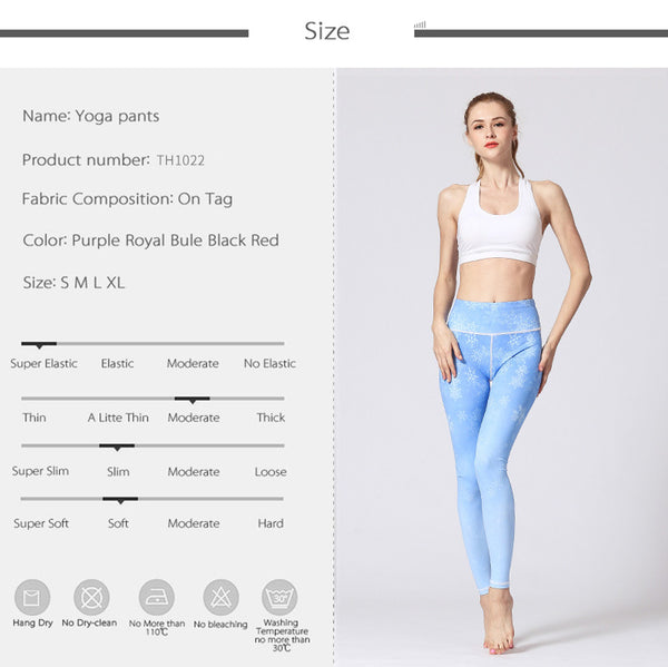 Sport Leggings Gym Elastic Romantic Printed Long Tights | Vimost Shop.