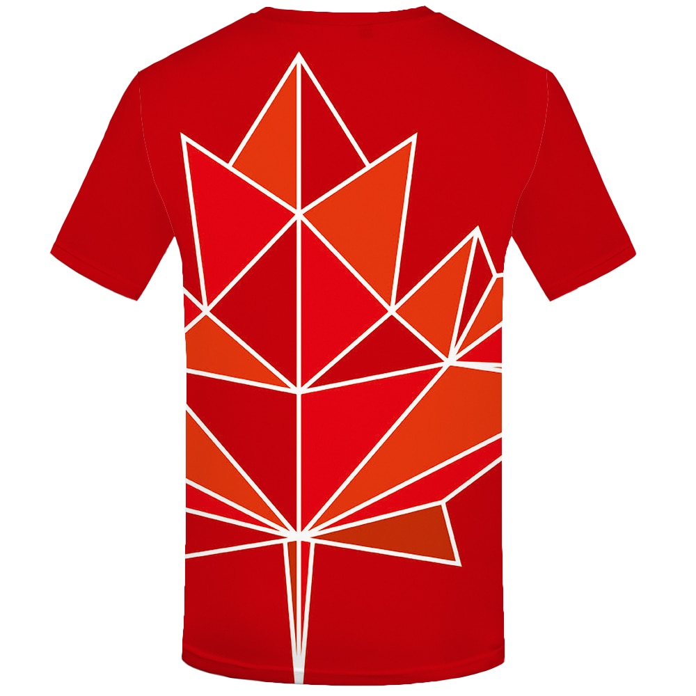 Maple Leaf T shirt Men Fireworks Tshirts Casual Canada Anime Clothes Black T-shirts 3d Psychedelic Shirt Print | Vimost Shop.