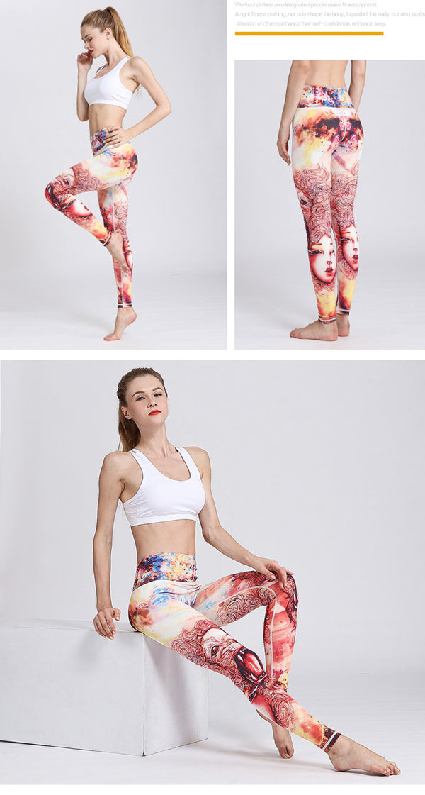 Women Fitness Yoga Pants The Zodiac Print Sport Tights Slim High waist | Vimost Shop.