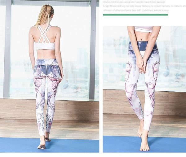 Women Fitness Yoga Pants The Zodiac Print Sport Tights Slim High waist | Vimost Shop.